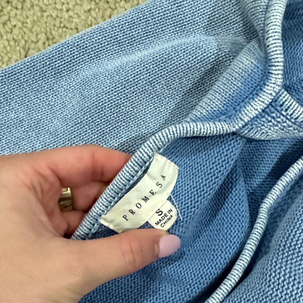 Promesa Light Blue Knit Tank Mini Dress - Picture 5 of 5